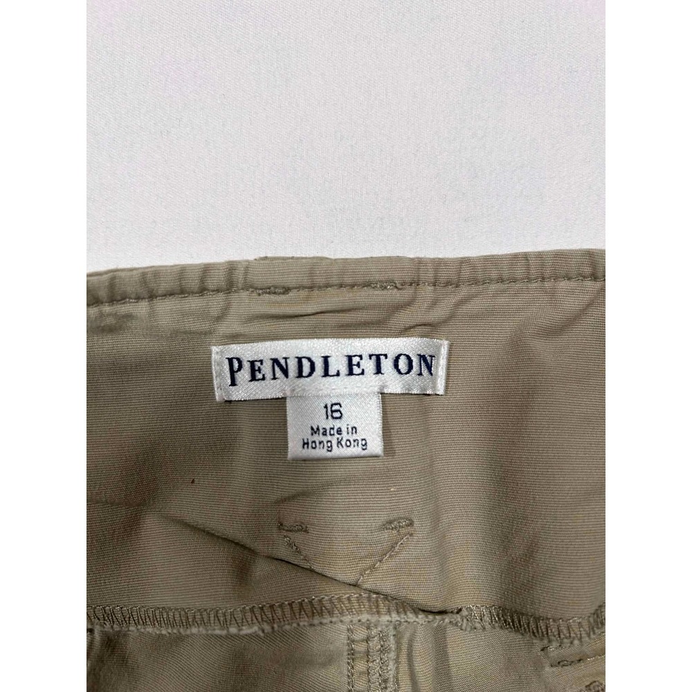Pendleton Womens Khaki Cotton Stretch Straight Leg Utility Pants Size 16 Khaki - Picture 5 of 11
